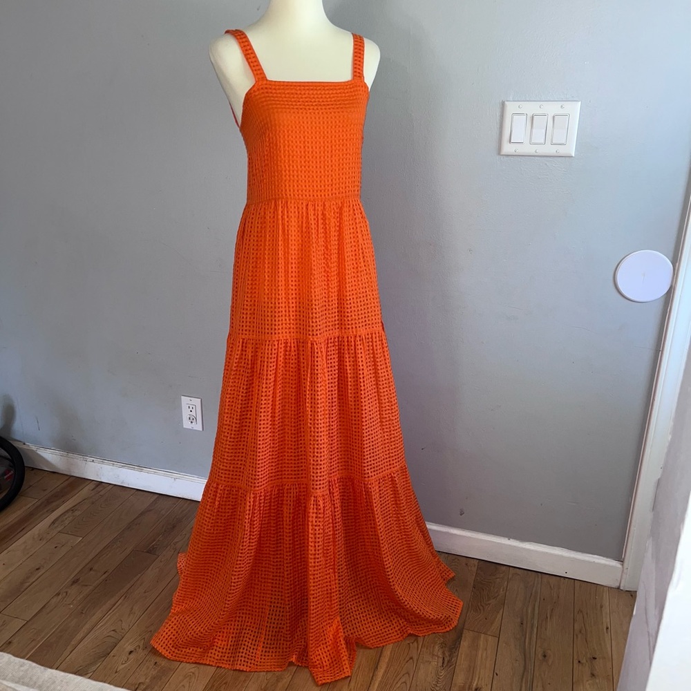 Oliphant Strappy Maxi Dress • Tuckernuck • Sunset Orange